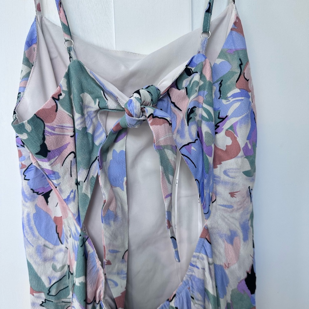 Lulu's Impressions of Love Floral Print Mini Dress Romper Spring Summer - Size M - Picture 5 of 7